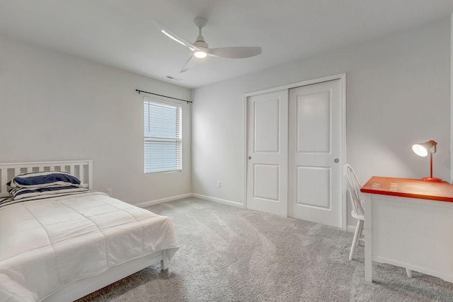 4112 Cadence Dr, Spring Hill, TN 37174 - carpeted bedroom featuring a closet and ceiling fan