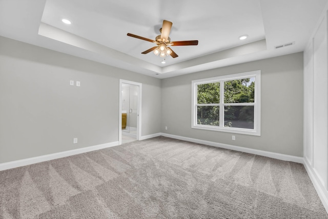 582 Pongracz Way, Clarksville, TN 37042 - carpeted empty room with a raised ceiling, recessed lighting, and ceiling fan