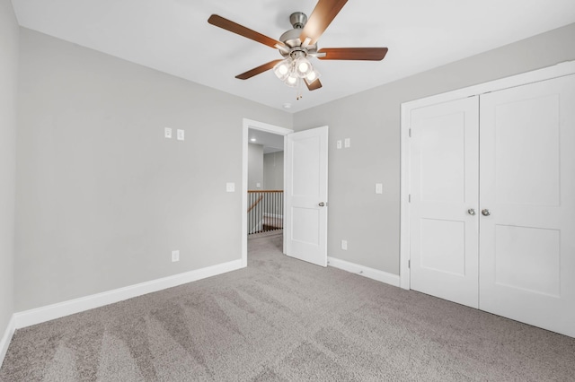 582 Pongracz Way, Clarksville, TN 37042 - unfurnished bedroom with carpet flooring, a closet, and ceiling fan