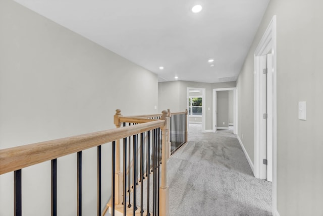 582 Pongracz Way, Clarksville, TN 37042 - corridor with carpet, an upstairs landing, and recessed lighting