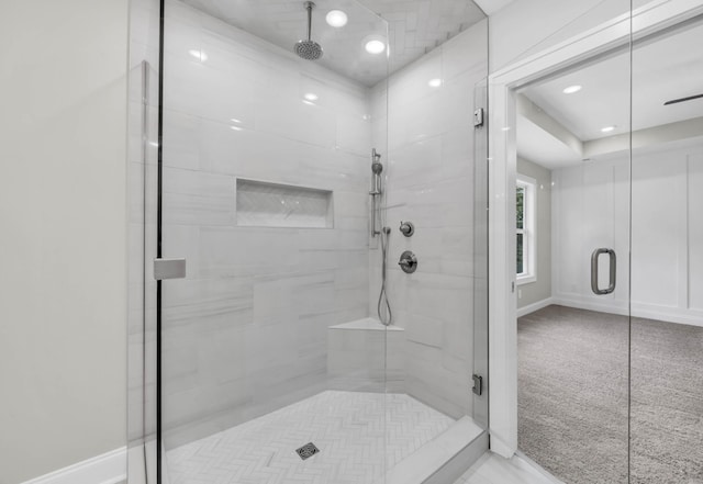 582 Pongracz Way, Clarksville, TN 37042 - full bath with a stall shower and recessed lighting