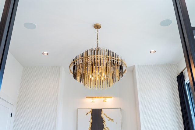 8227 Heirloom Blvd, College Grove, TN 37046 - detailed view of a chandelier and recessed lighting