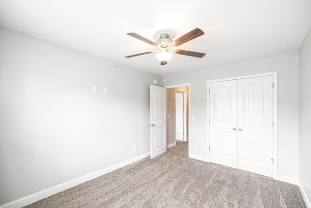 2075 Downstream Dr, Ashland City, TN 37015 - unfurnished bedroom with carpet, a closet, and ceiling fan