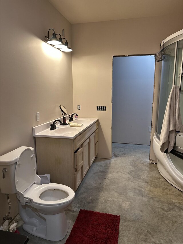 201 Summit Dr, Linden, TN 37096 - bathroom featuring concrete floors and vanity