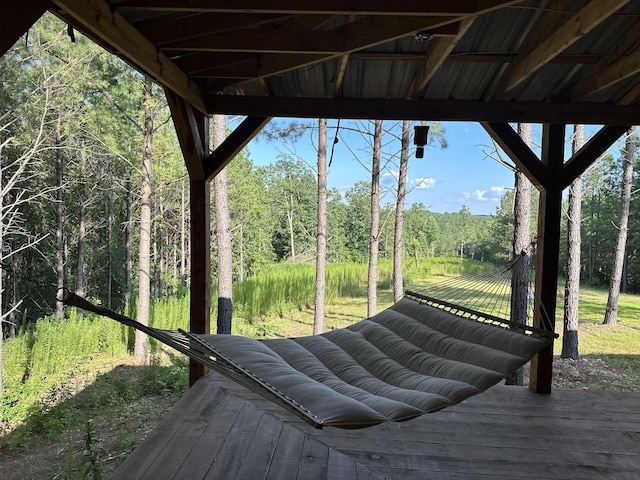 201 Summit Dr, Linden, TN 37096 - wooden deck featuring a wooded view