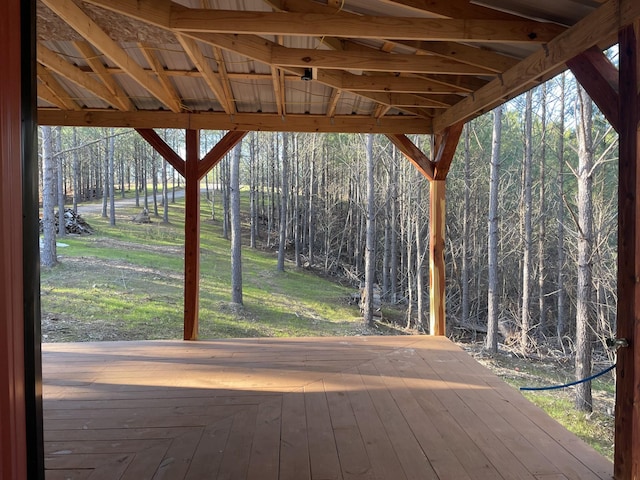 201 Summit Dr, Linden, TN 37096 - wooden deck featuring a wooded view