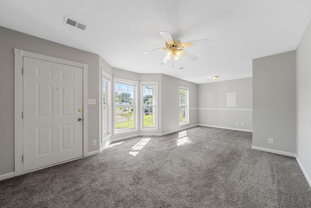 1066 Shadow Ridge Ave, Oak Grove, KY 42262 - carpeted foyer entrance with a ceiling fan and a textured ceiling