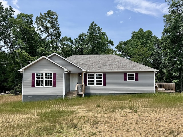 1122 Brannon Rd, Lawrenceburg, TN 38464 - view of front of house featuring crawl space and a shingled roof