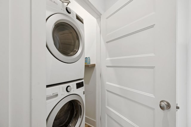 1111 Baptist World Center Dr Unit 5, Nashville, TN 37207 - washroom with estacked washer and dryer