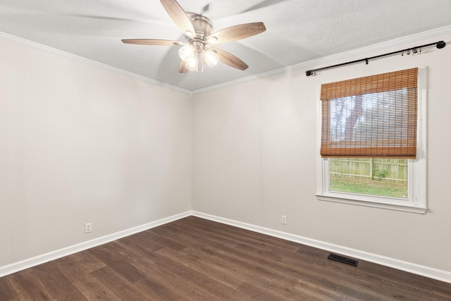 8205 Brownstone Ext, Cross Plains, TN 37049 - unfurnished room featuring ornamental molding, dark wood-style flooring, and a ceiling fan