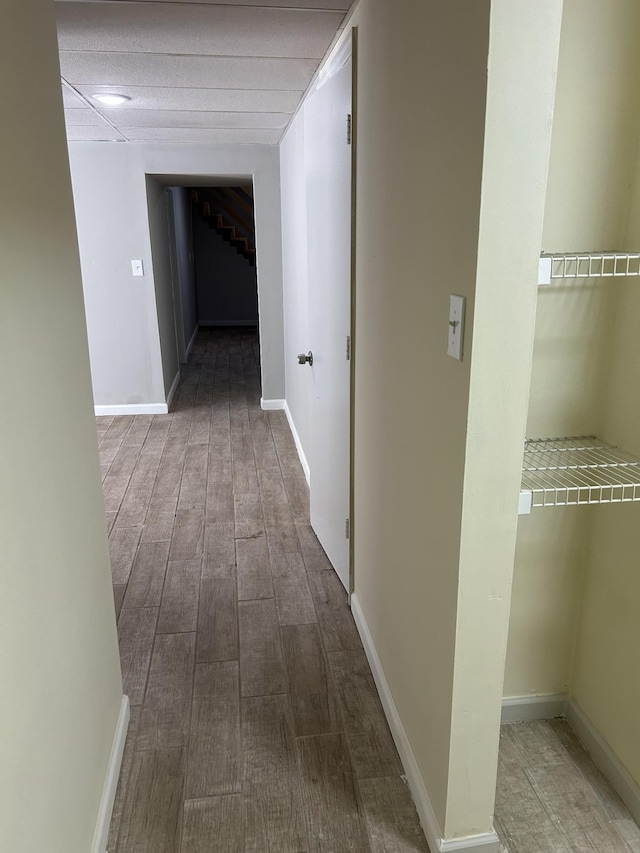 716 Muskhogean Ct, Antioch, TN 37013 - hall with stairs, wood finished floors, and a paneled ceiling