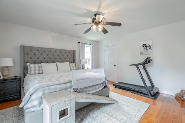 78 Gray Rd, Signal Mountain, TN 37377 - bedroom featuring wood finished floors and a ceiling fan