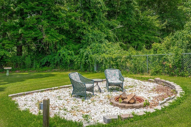 78 Gray Rd, Signal Mountain, TN 37377 - view of yard with a fire pit
