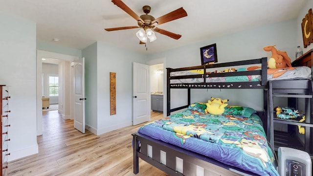 548 Buddy Rd, Burns, TN 37029 - bedroom featuring light wood-type flooring and ceiling fan