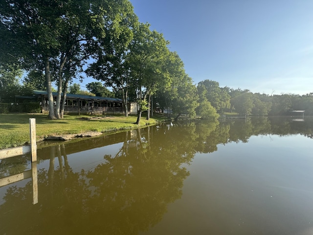 408 Harsh Ln, Castalian Springs, TN 37031 - dock area with a water view and a yard