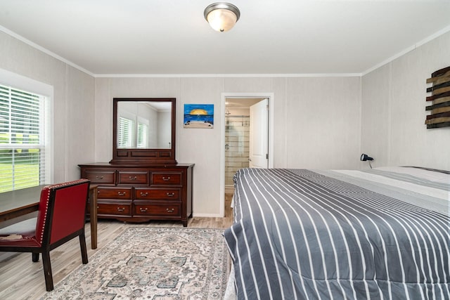 1640 Eno Rd, Dickson, TN 37055 - bedroom featuring light wood-style floors, crown molding, and multiple windows