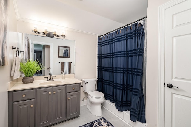 1640 Eno Rd, Dickson, TN 37055 - bathroom featuring vanity, tile patterned floors, and a shower with shower curtain