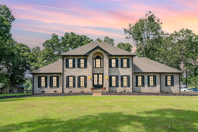 1640 Eno Rd, Dickson, TN 37055 - view of front facade featuring crawl space, a front lawn, and brick siding