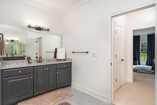 1640 Eno Rd, Dickson, TN 37055 - bathroom featuring vanity and crown molding