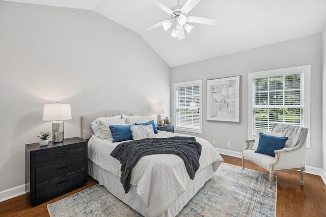 4613 Scottish Dr, Murfreesboro, TN 37128 - bedroom with lofted ceiling, wood finished floors, and ceiling fan