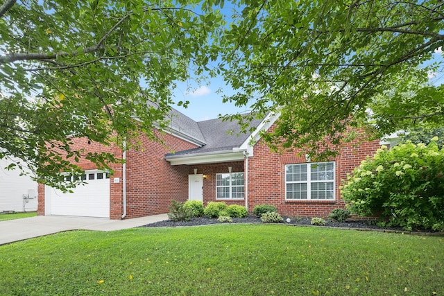 4613 Scottish Dr, Murfreesboro, TN 37128 - traditional-style house featuring a front yard, concrete driveway, brick siding, and a shingled roof
