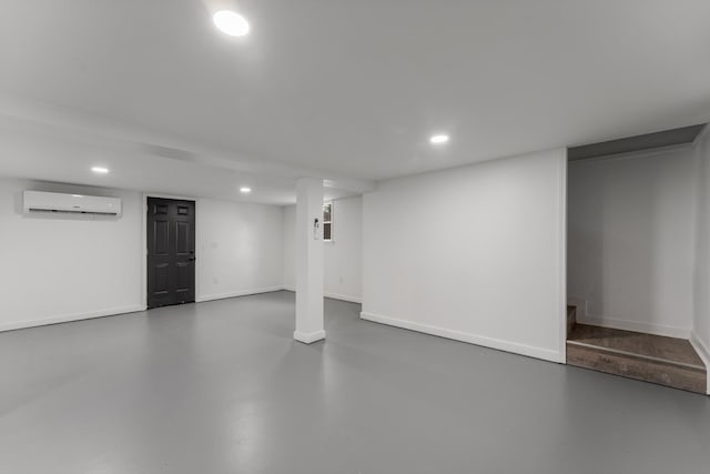3211 Mayer Ln, Nashville, TN 37218 - finished basement with a wall unit AC and recessed lighting