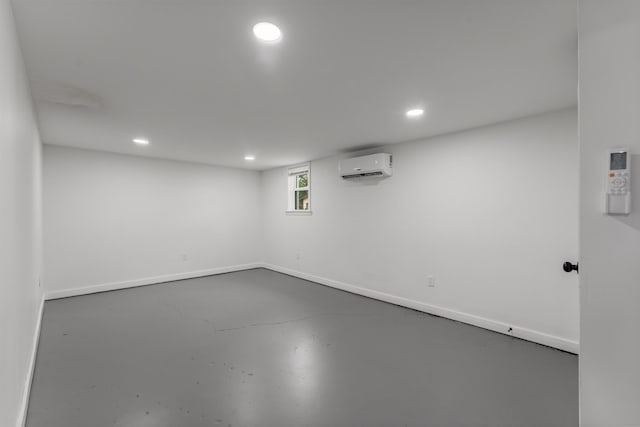 3211 Mayer Ln, Nashville, TN 37218 - below grade area with an AC wall unit and recessed lighting