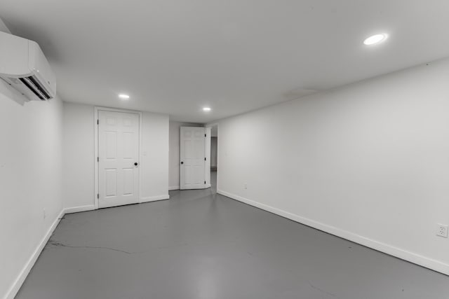 3211 Mayer Ln, Nashville, TN 37218 - finished below grade area featuring recessed lighting and a wall mounted AC