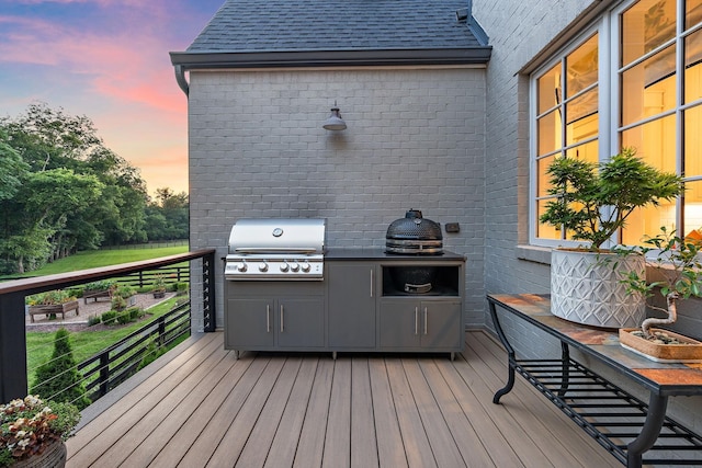 1049 Holly Tree Gap Rd, Brentwood, TN 37027 - deck at dusk featuring area for grilling