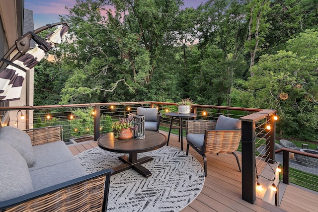 1049 Holly Tree Gap Rd, Brentwood, TN 37027 - view of deck at dusk