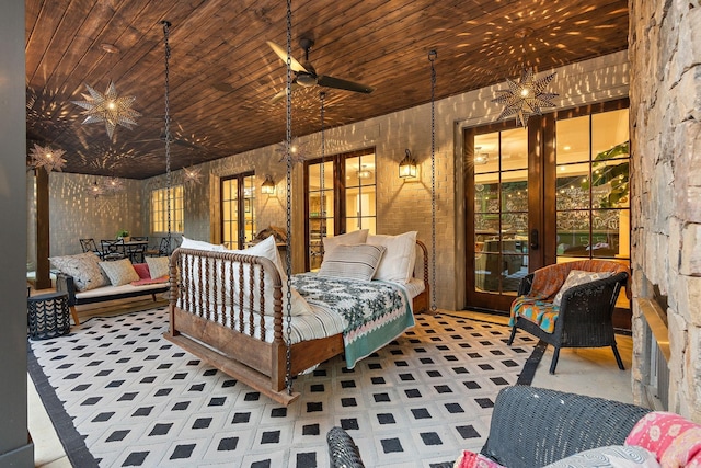 1049 Holly Tree Gap Rd, Brentwood, TN 37027 - view of patio / terrace with french doors, outdoor lounge area, and ceiling fan