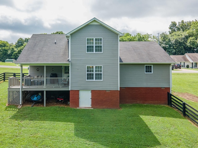 216 Desperado Ave, Pulaski, TN 38478 - rear view of property featuring a shingled roof and a deck