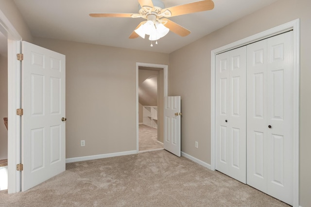 140 Janes Way NE, Cleveland, TN 37323 - unfurnished bedroom with carpet floors, a closet, and a ceiling fan