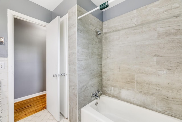 201 Sterry Ct, Antioch, TN 37013 - bathroom with tub / shower combination and tile patterned floors