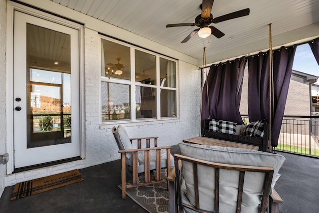 5726 Bridgemore Blvd, Murfreesboro, TN 37129 - view of patio / terrace with ceiling fan