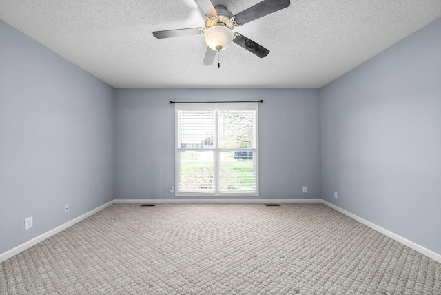 2750 Shepherds Ct, Woodlawn, TN 37191 - empty room with carpet flooring, a textured ceiling, and ceiling fan