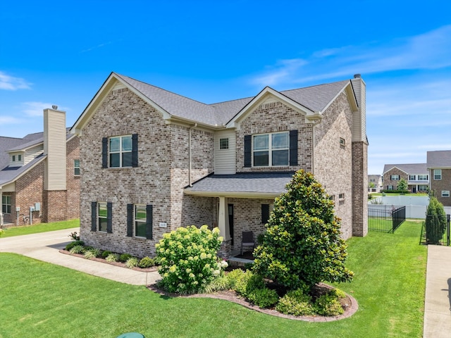509 Eagleview Dr, Eagleville, TN 37060 - traditional-style house featuring a chimney, brick siding, and roof with shingles