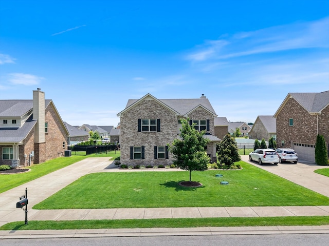 509 Eagleview Dr, Eagleville, TN 37060 - view of front of house with driveway, a residential view, brick siding, and a garage