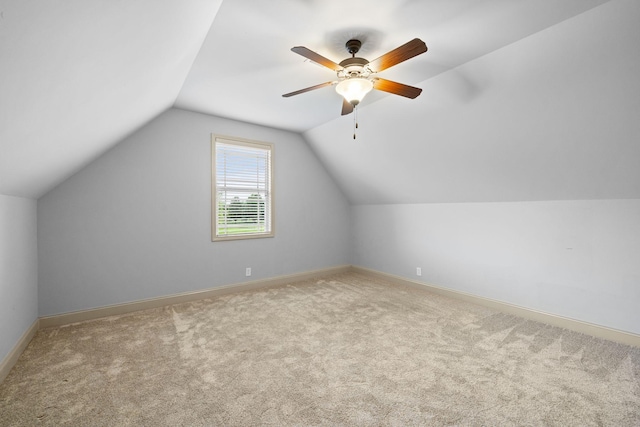 1118 Averwater Run, Murfreesboro, TN 37128 - additional living space featuring carpet, lofted ceiling, and a ceiling fan