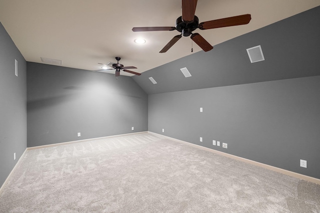 1118 Averwater Run, Murfreesboro, TN 37128 - bonus room featuring a ceiling fan, carpet flooring, and lofted ceiling