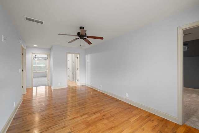1118 Averwater Run, Murfreesboro, TN 37128 - empty room with ceiling fan and light wood-style floors