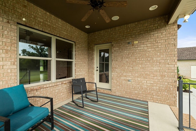1118 Averwater Run, Murfreesboro, TN 37128 - view of patio / terrace with ceiling fan