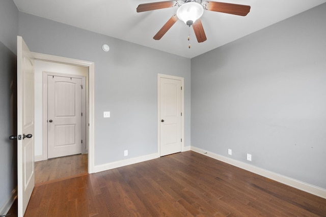1118 Averwater Run, Murfreesboro, TN 37128 - unfurnished bedroom featuring dark wood-style flooring and a ceiling fan
