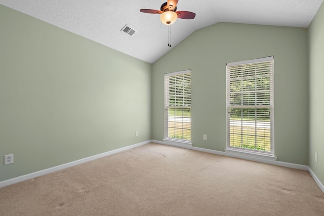 225 Cobblestone Lndg, Mount Juliet, TN 37122 - empty room with a ceiling fan, light colored carpet, and vaulted ceiling
