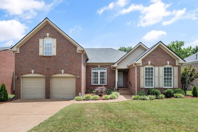 225 Cobblestone Lndg, Mount Juliet, TN 37122 - traditional-style home with brick siding, driveway, a garage, and a front yard