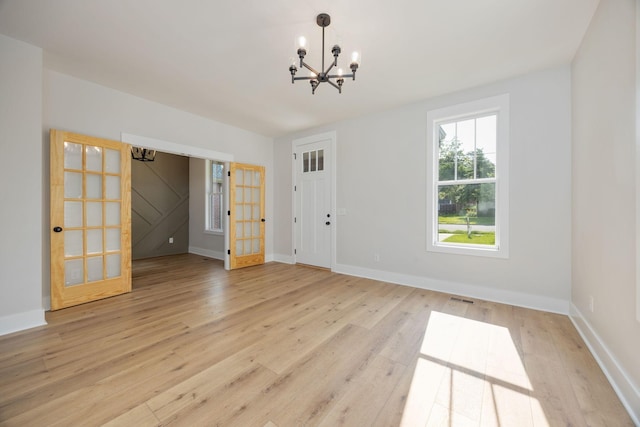 403 Boren St, Springfield, TN 37172 - entryway with a chandelier and light wood-style flooring