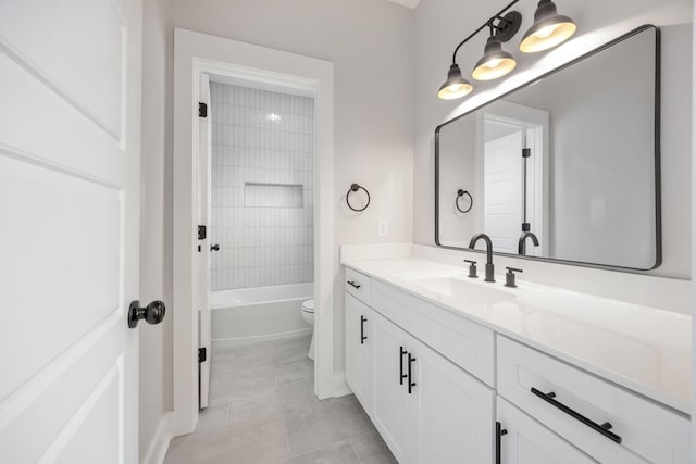 403 Boren St, Springfield, TN 37172 - full bath with vanity, tile patterned floors, and shower / bath combination