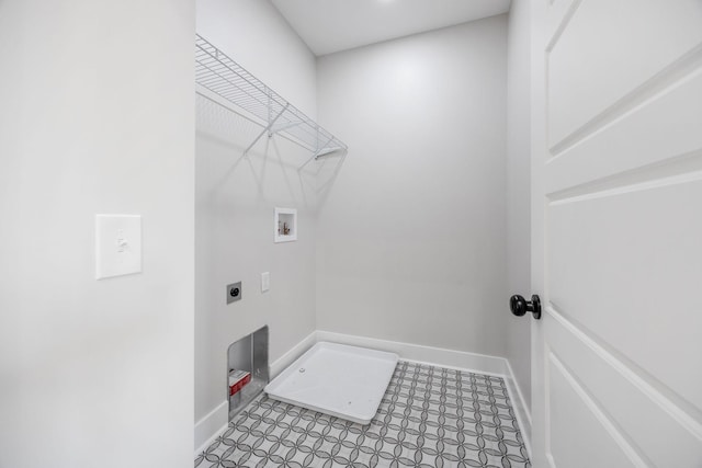 403 Boren St, Springfield, TN 37172 - laundry area with hookup for an electric dryer, washer hookup, and tile patterned floors
