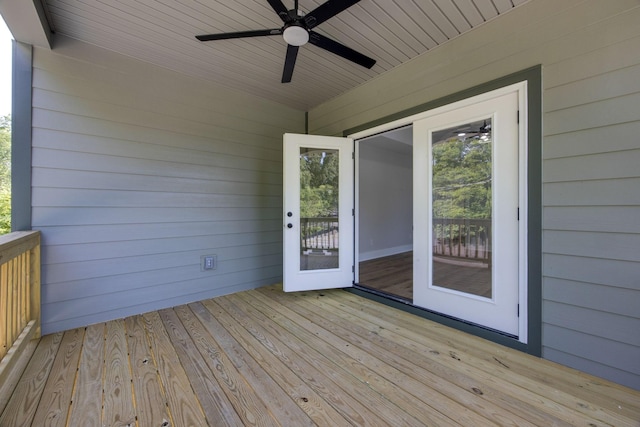 403 Boren St, Springfield, TN 37172 - wooden deck with a ceiling fan