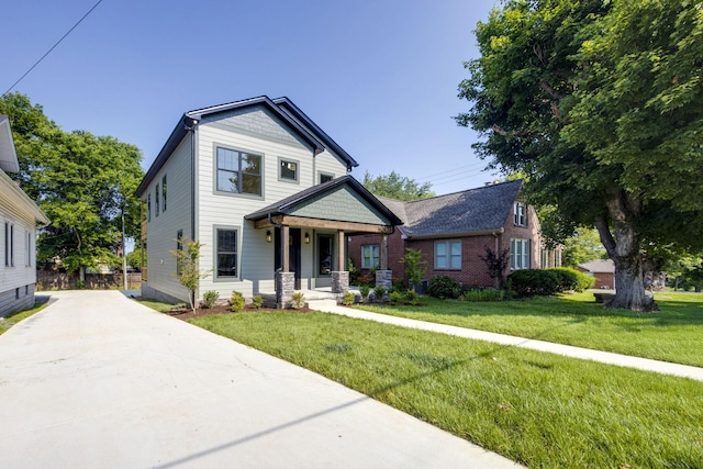 403 Boren St, Springfield, TN 37172 - view of front of house with a porch, a front lawn, and driveway